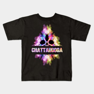 Chattanooga Tie Dye Watercolor Gift Souvenir Kids T-Shirt